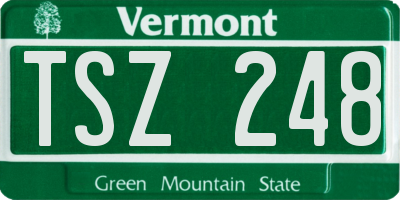VT license plate TSZ248