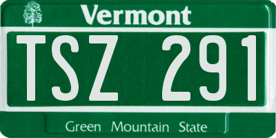 VT license plate TSZ291