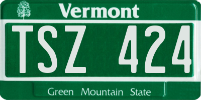 VT license plate TSZ424