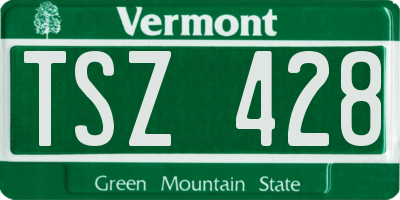 VT license plate TSZ428