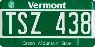 VT license plate TSZ438