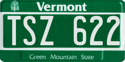 VT license plate TSZ622