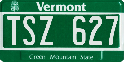 VT license plate TSZ627