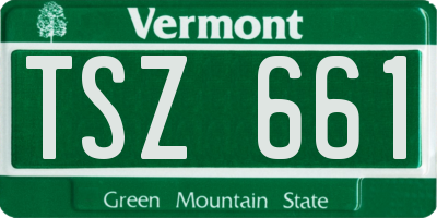 VT license plate TSZ661