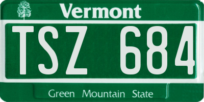 VT license plate TSZ684