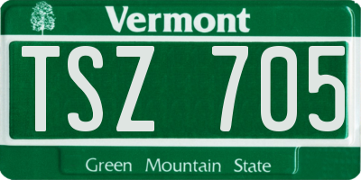 VT license plate TSZ705