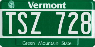 VT license plate TSZ728
