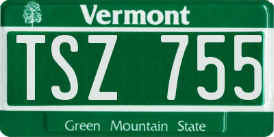 VT license plate TSZ755