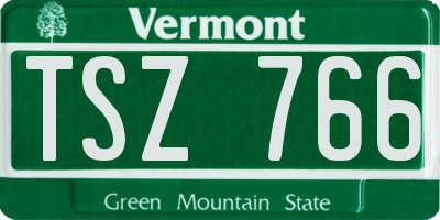 VT license plate TSZ766