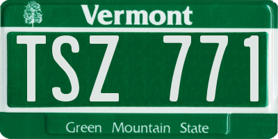 VT license plate TSZ771
