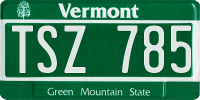 VT license plate TSZ785