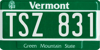 VT license plate TSZ831
