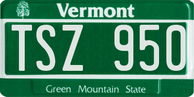 VT license plate TSZ950
