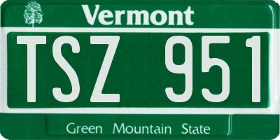 VT license plate TSZ951