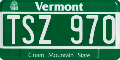 VT license plate TSZ970