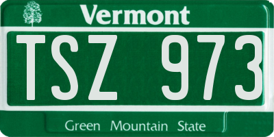 VT license plate TSZ973