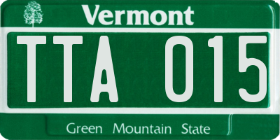 VT license plate TTA015