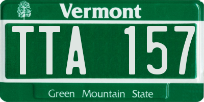 VT license plate TTA157