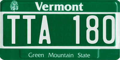 VT license plate TTA180