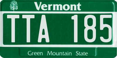 VT license plate TTA185