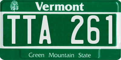 VT license plate TTA261