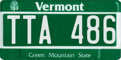VT license plate TTA486