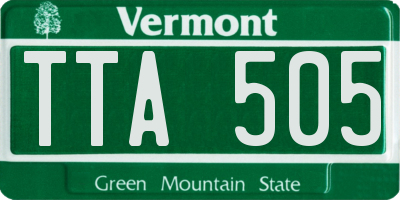 VT license plate TTA505
