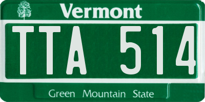 VT license plate TTA514