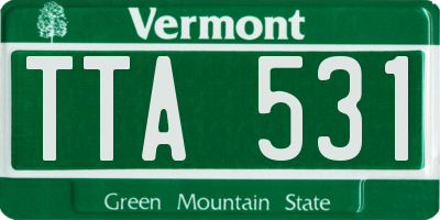 VT license plate TTA531