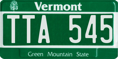 VT license plate TTA545