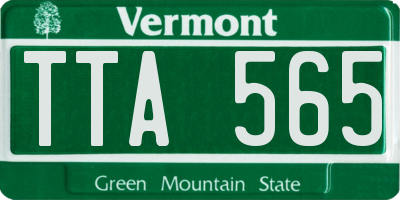 VT license plate TTA565