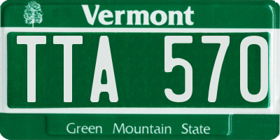 VT license plate TTA570