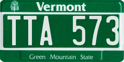 VT license plate TTA573