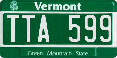 VT license plate TTA599
