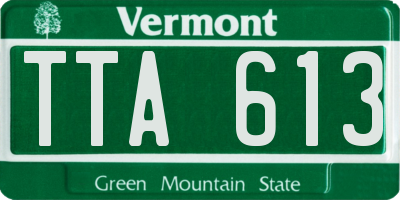 VT license plate TTA613