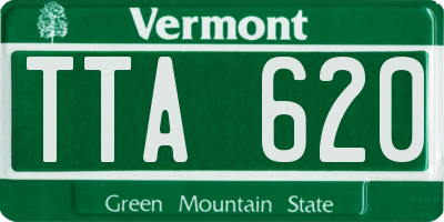 VT license plate TTA620