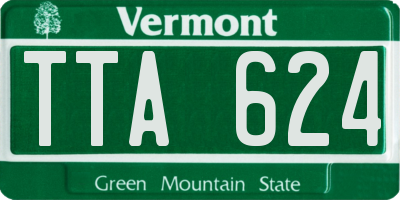 VT license plate TTA624