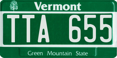 VT license plate TTA655