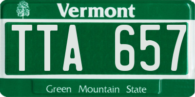 VT license plate TTA657