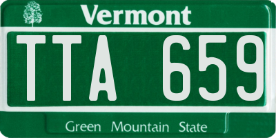 VT license plate TTA659