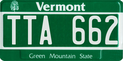 VT license plate TTA662