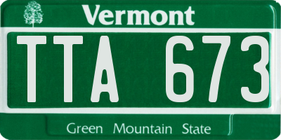 VT license plate TTA673