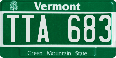 VT license plate TTA683