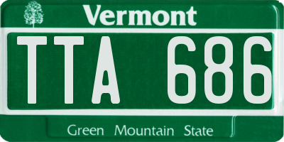 VT license plate TTA686