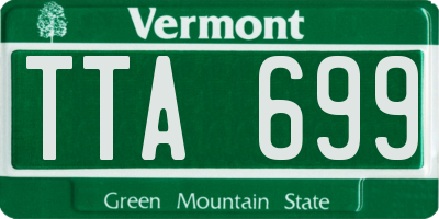 VT license plate TTA699