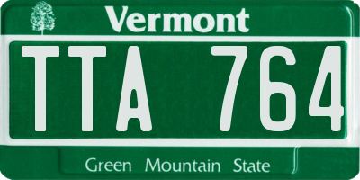 VT license plate TTA764