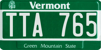 VT license plate TTA765
