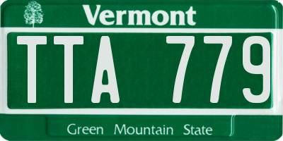 VT license plate TTA779
