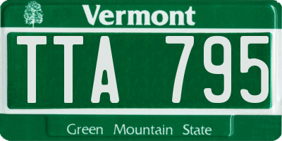 VT license plate TTA795