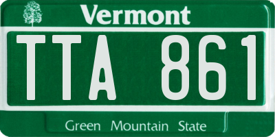 VT license plate TTA861